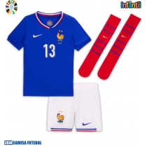 Camisa de Futebol França Kante #13 Equipamento Principal Infantil Europeu 2024 Manga Curta (+ Calças curtas)